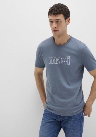 BARBATI - Mavi Tricou Albastru Slim Barbati