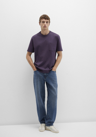 BARBATI - Mavi Tricou Lila Loose Barbati