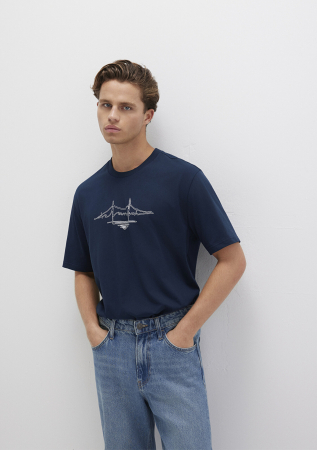 Mavi Tricou Navy Loose Barbati [1]
