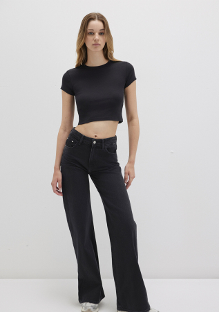 Tricouri si Topuri - Mavi Tricou Negru  Femei