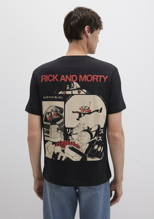 Mavi Tricou Negru Loose Barbati [4]