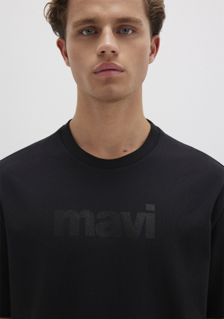 Mavi Футболка Negru Loose [5]