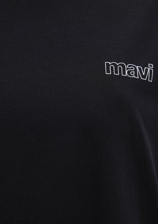 Mavi Футболка Negru Loose [6]