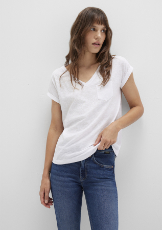 Mavi Tricou Alb Loose Femei [2]