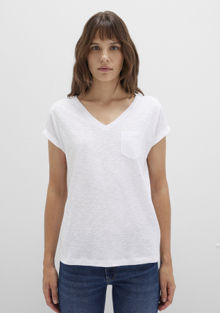 Mavi Tricou Alb Loose Femei [4]