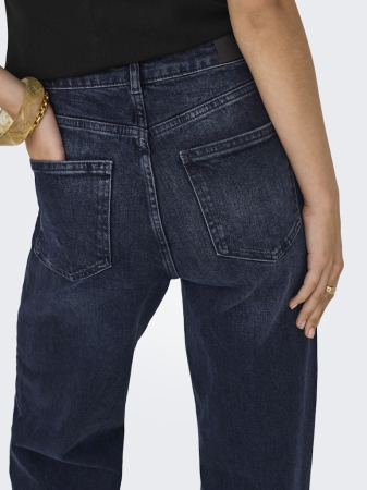 ONLY Blugi Blue Black Denim Bottom Wide Femei [4]