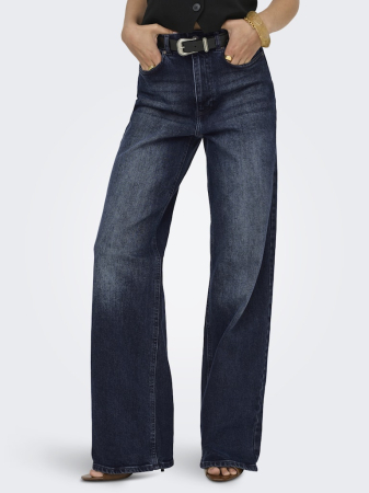 ONLY Blugi Blue Black Denim Bottom Wide Femei [1]