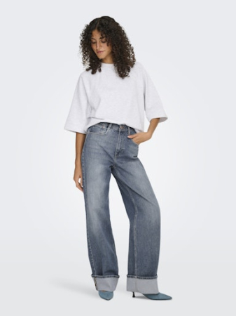 Wide Leg - ONLY Женские Джинсы Blue Grey Denim Bottom Wide
