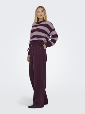 Baggy - ONLY Blugi Bordo Gianna Femei