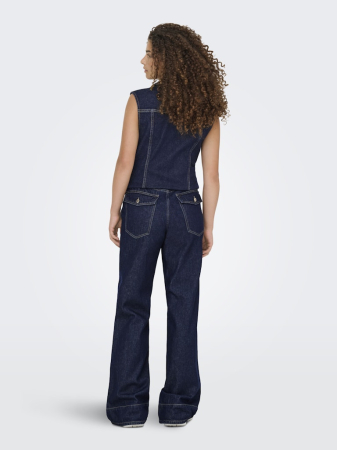 ONLY Blugi Dark Blue Denim Linea Wide Femei [3]