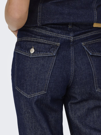 ONLY Blugi Dark Blue Denim Linea Wide Femei [4]