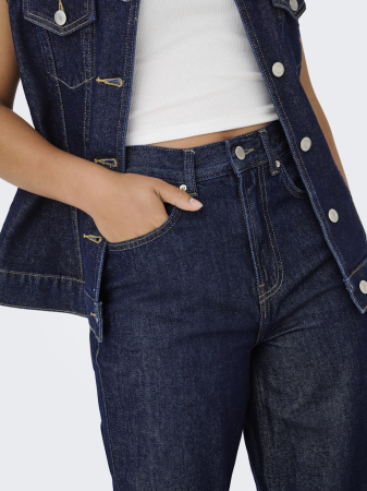 ONLY Blugi Dark Blue Denim Linea Wide Femei [2]