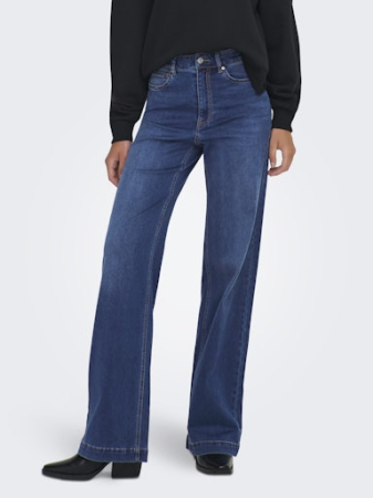 ONLY Blugi Dark Blue Denim Madison Wide Femei [1]