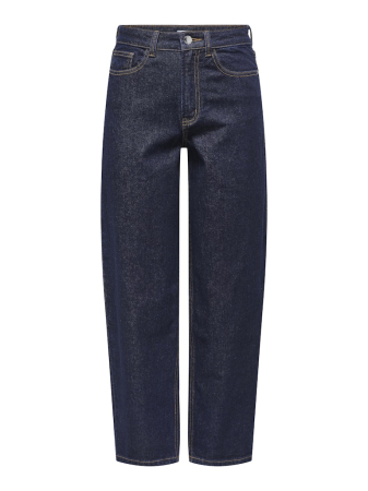 Boyfriend - ONLY Blugi Dark Blue Denim Rinse Emily Mom Femei