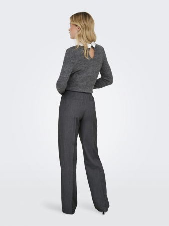 Only Pantaloni Gri Inchis Straight Tapered Femei [2]