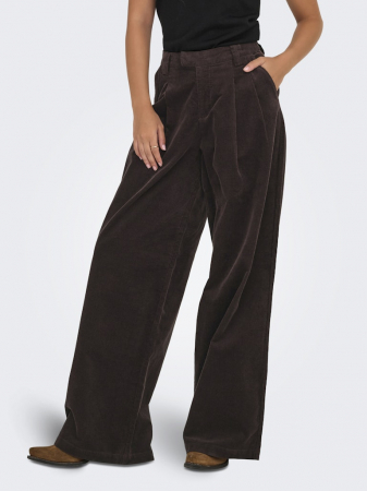 Pantaloni - Only Pantaloni Maro Inchis Wide Femei