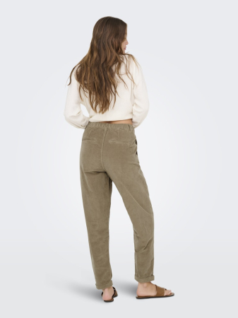 Only Pantaloni Bej Carrot Femei [4]