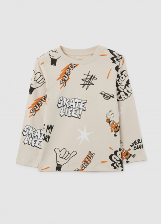 BAIETI - OVS Kids Bluza Bej Baieti 3-10 Ani