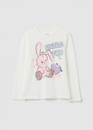 Hanorace - OVS Kids Bluza Blanc De Blanc Fete 3-10 Ani