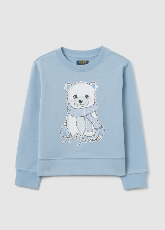 Hanorace - OVS Kids Bluza Blue Fog Fete 3-10 Ani