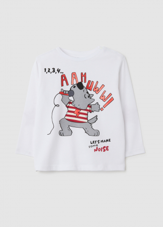 Hanorace - OVS Kids Bluza Bright White Baieti 9-36 Luni