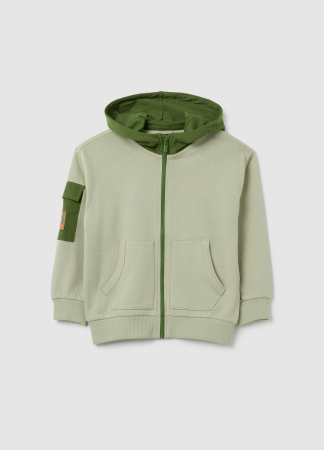 Hanorace - OVS Kids Bluza Cu Fermuar Desert Sage Baieti 3-10 Ani