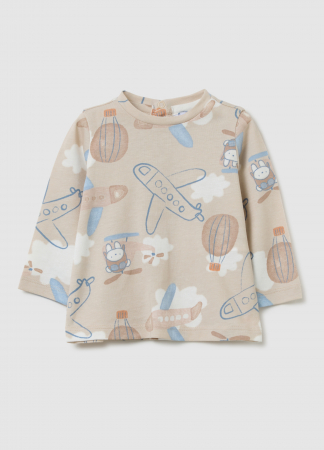 Hanorace - OVS Kids Bluza Gri Baieti 0-9 Luni