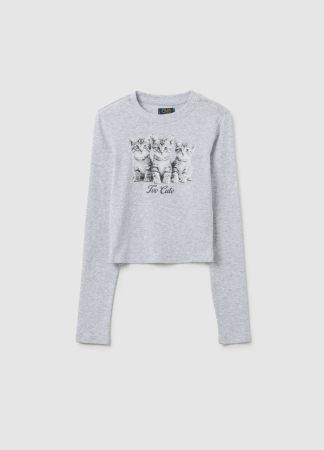Hanorace - OVS Kids Bluza Gri Fete 10-15 Ani