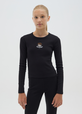 Hanorace - OVS Kids Bluza Neagra Fete 10-15 Ani