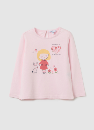 Hanorace - OVS Kids Bluza Pink-A-Boo Fete 9-36 Luni