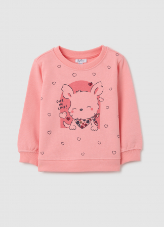 Hanorace - OVS Kids Bluza Roz Fete 9-36 Luni