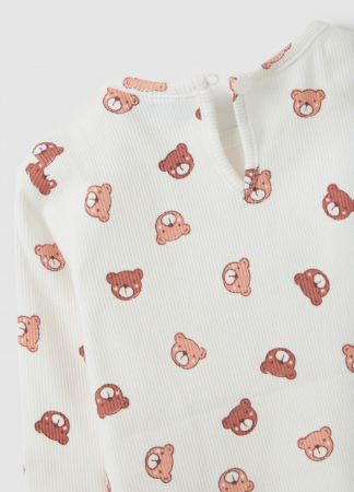 OVS Kids Bluza White Alyssum Fete 9-36 Luni [3]