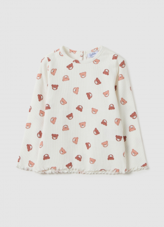 Hanorace - OVS Kids Bluza White Alyssum Fete 9-36 Luni