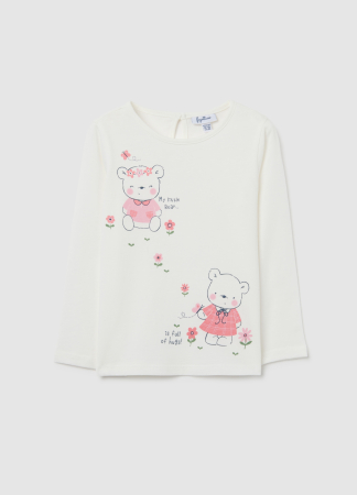 Hanorace - OVS Kids Bluza White Alyssum Fete 9-36 Luni