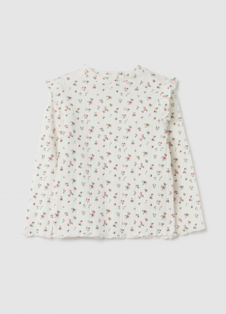 Hanorace - OVS Kids Bluza White Alyssum Fete 9-36 Luni