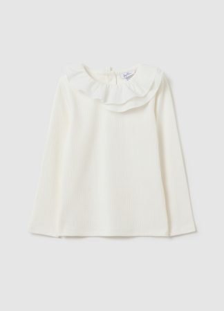 Hanorace - OVS Kids Bluza White Alyssum Fete 9-36 Luni