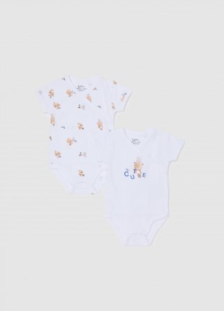 Body si Salopete - OVS Kids Body Maneca Scurta Alb Fete 0-9 Luni
