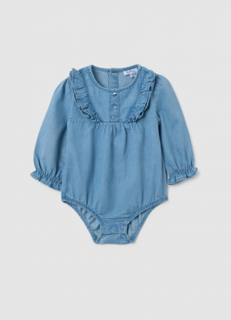Body si Salopete - OVS Kids Body Maneca Scurta Indigo Baieti 0-9 Luni