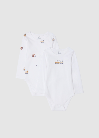 Body si Salopete - OVS Kids Body Maneca Scurta Snow White Baieti 0-9 Luni