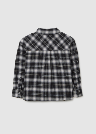 OVS Kids Camasa Maneca Lunga Black/White Check Fete 3-10 Ani [1]