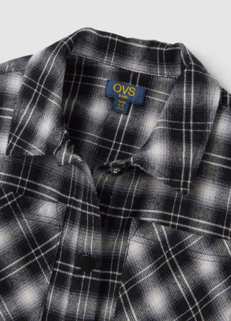 OVS Kids Camasa Maneca Lunga Black/White Check Fete 3-10 Ani [3]