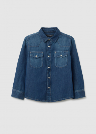 Camasi - OVS Kids Camasa Maneca Lunga Dark Blue Baieti 3-10 Ani