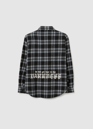 OVS Kids Camasa Maneca Scurta White/Black Check Baieti 10-15 Ani [1]