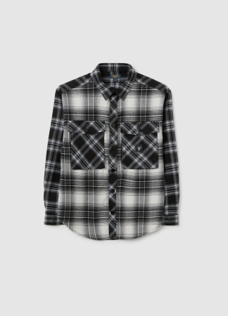 BAIETI - OVS Kids Camasa Maneca Scurta White/Black Check Baieti 10-15 Ani