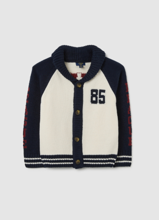 BAIETI - OVS Kids Cardigan Blue/White Baieti 3-10 Ani