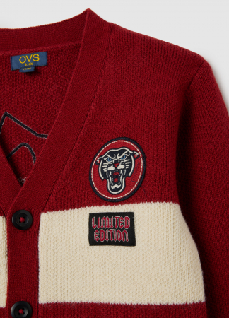 OVS Kids Cardigan Rosu/Alb Baieti 3-10 Ani [2]