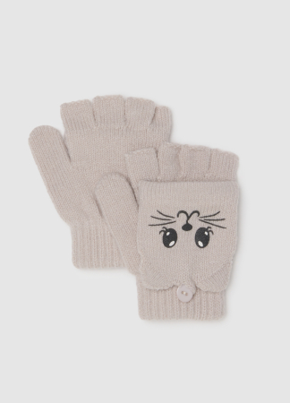 ДЕВОЧКИ - OVS Kids Перчатки Для Девочек Beige Melange 3-10 Лет