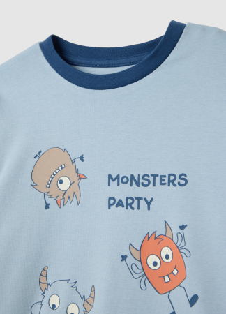 OVS Kids Pijama Blue/Lt Blue Baieti 3-10 Ani [2]