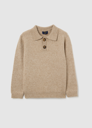 BAIETI - OVS Kids Pulover Beige Melange Baieti 3-10 Ani