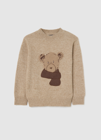 BAIETI - OVS Kids Pulover Beige Melange Baieti 3-10 Ani